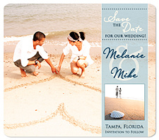 "Banded Stripe" Save the Date Magnet