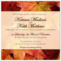 "Autumn Band" Wedding Invitations