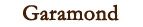 Garamond font