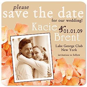 Hydrangea Save the Date Magnet