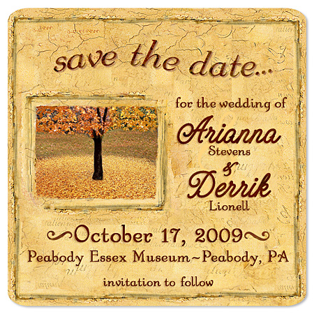 Autumn Leaves Antique Square